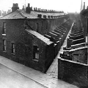 Housing in Hulme, Manchester. Circa 1961