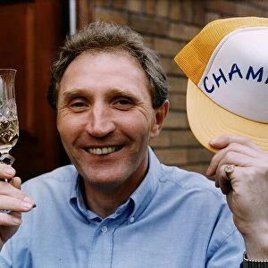 Howard Wilkinson Football Manager of Leeds United FC celebrates his side win of
