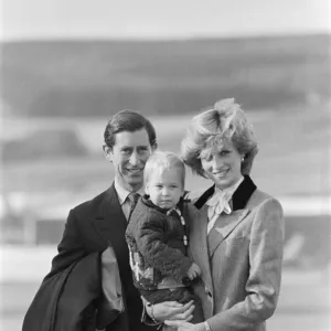 HRH Princess Diana, The Princess of Wales, holds her son Prince William