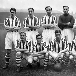 Huddersfield Town Football Club team group From the left. Backrow, Glazzard, J