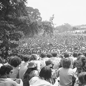 Huge crowds gathered to watch the all day concert at Hyde Park
