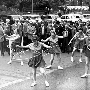 Hula-hooping - the latest craze to hit Britain had the girls a-swinging