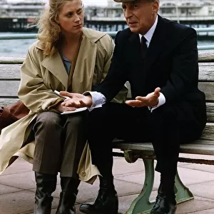 Ian Richardson actor and Susannah Harker actress star in the series House of Cards