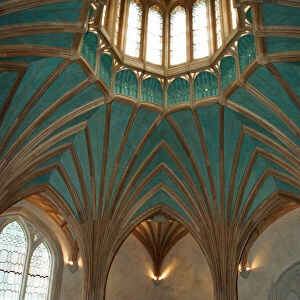 Interior view of Windsor Castle showing restoration after it was damaged by fire in 1992