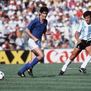 Italy v Argentina 1982 World Cup Paolo Rossi (blue