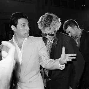 The Ivor Novello Awards. Pictured, Freddie Mercury, Roger Taylor and John Deacon of Queen