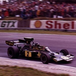 Jacky Ickx in the John Player Special Lotus at British Grand Prix, Brands Hatch