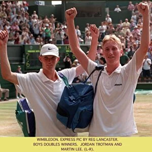 JAMES TROTMAN & MARTIN LEE BOYS DOUBLES WINNERS AT WIMBLEDON 05 / 07 / 1997