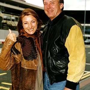 Jane Seymour Actress with her husband at Heathrow