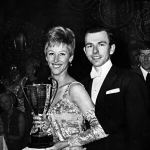 Janet Wade and her husband Richard Gleave hold the Daily Record Silver Challenge Trophy