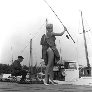 Janette Scott actress pictured in Cannes South of France in 1963 Y2K