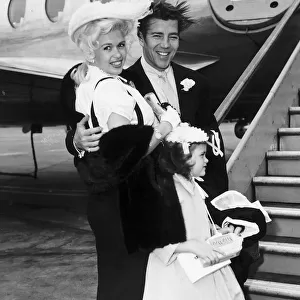 Jayne Mansfield with husband Mickey and daughter 1958 Jaynie