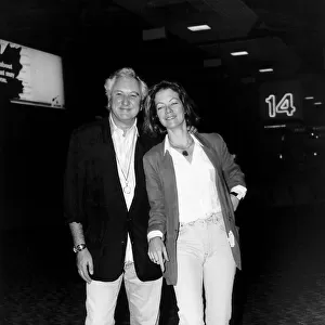 Jenny Seagrove Actress with boyfriend Michael Winner setting of to Barbados for christmas