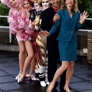 Jenny Seagrove Actress with David Suchet and the girls from the musical Cats