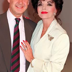 JOAN COLLINS AND JOHN STANDING IN STUDIO PHOTO CALL TO PROMOTE NEW BBC SERIES