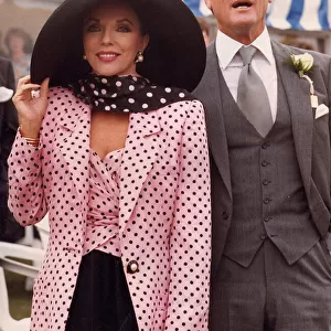 Joan Collins and Roger Moore at the Derby - June 1989
