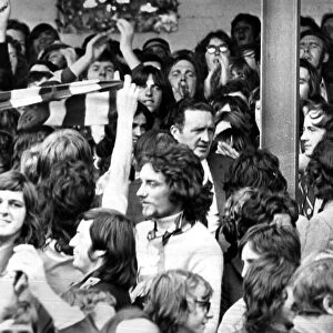 Jock Stein amongst the crowd at Annfield in Stirling August 1972