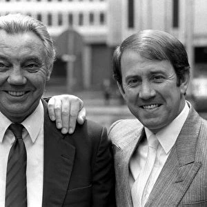 Joe Fagan Liverpool Football Manager with his merseyside counterpart Howard Kendall