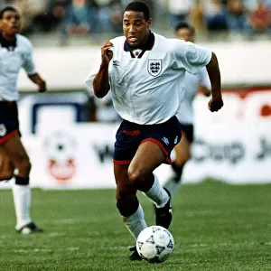 John Barnes in action for England against Turkey in the World Cup qualifying match in