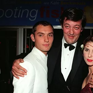 Jude Law Sadie Frost and Stephen Fry at Oscar Wilde film premiere in London 1997