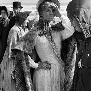 Julie Christie on the set of "Far from the Madding Crowd"in Weymouth, Dorset
