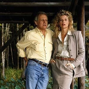 Ken Kercheval Actor with actress Kate Vernon on location in south carolina