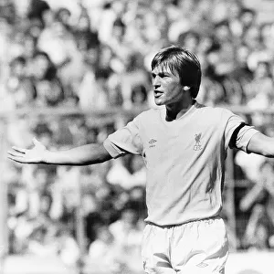Kenny Dalglish footballer Liverpool FC holding arms out 1979