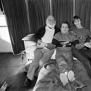Left to right, Buster Meredith, David Jason and Nicholas Lyndhurst who all appear in
