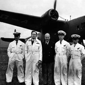 Left to right. The Irish Crew with Mr. Allison, Chief Test Engineer; Flight- Lt
