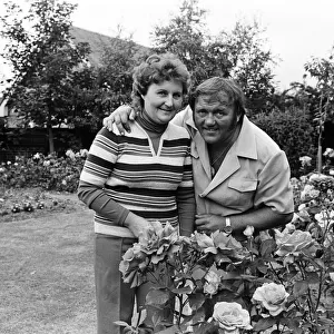 Les Dawson at his home near Blackpool, Lancashire, with his wife Margaret. August 1977