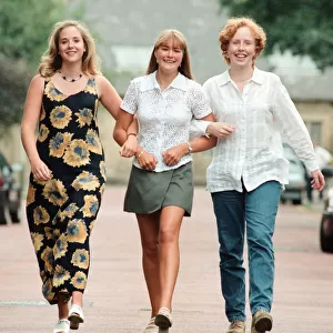A Level stars at Central High, Jesmond - from left to right, Christine Dixon