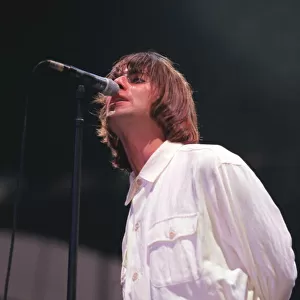 LIAM GALLAGHER - SINGER WITH POP GROUP OASIS PERFORMING AT KNEBWORTH