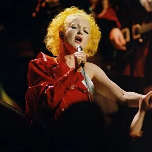 Lib - Singer Cyndi Lauper performing in concert at Newcastle City Hall 19 February 1995