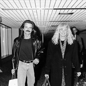 Linda Evans American Actress arriving at Heathrow Airport from Seattle with boyfriend