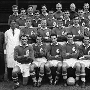 Liverpool Football squad pose for a pre-season photograph at Anfield
