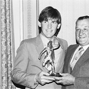 Liverpool manager Bob Paisley with his player Kenny Dalglish who was voted Football