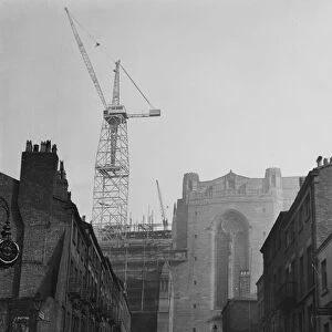 Liverpools Anglican Cathedral under construction. 18th March 1934