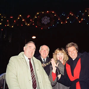 Liza Goddard, Lionel Blair. The Christmas lights at Broad Street Mall, Reading