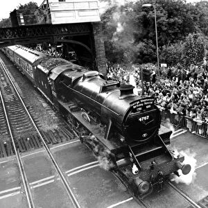 The locomotive George Stephenson pulls into Wylam Station to mark the Stephenson