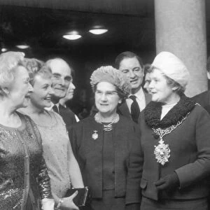 The Lord Mayor, Alderman Mrs. Emily Allen and, on her right, the Lady Mayoress