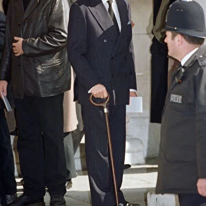 Lord Snowdon attending the photographer Terence Donovans memorial service at St