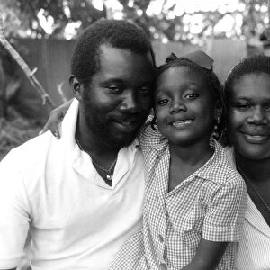 Malcolm Marshall West Indies cricketer with his daughter Shelly and former lover Andrea