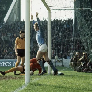 Manchester City v Wolverhampton Wanderers league match at Maine Road, 7th October 1972