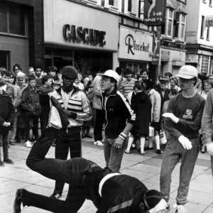 Manchester street dance crew Broken Glass, in Clayton Square, Liverpool