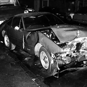 Marc Bolan Ferrari crashed by wife June Feld 1973