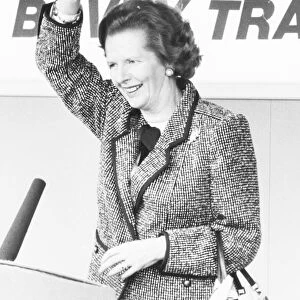 Margaret Thatcher at Bovey Tracey in May 1987