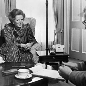 Margaret Thatcher interviewed by George Gale in Downing Street - May 1984