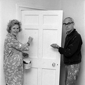 Margaret Thatcher spent the weekend in the country with her husband Dennis decorating