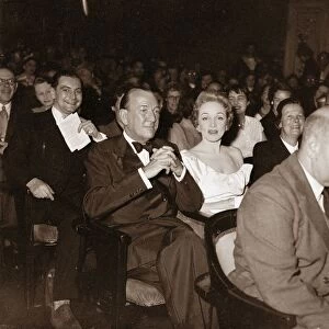 Marlene Dietrich seen here with Noel Coward in London, June 1954