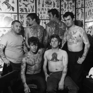 Members of a tattoo club. 23rd October 1965